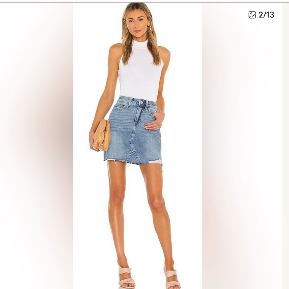 PAIGE Aideen Pkt Skirt Distressed—24
